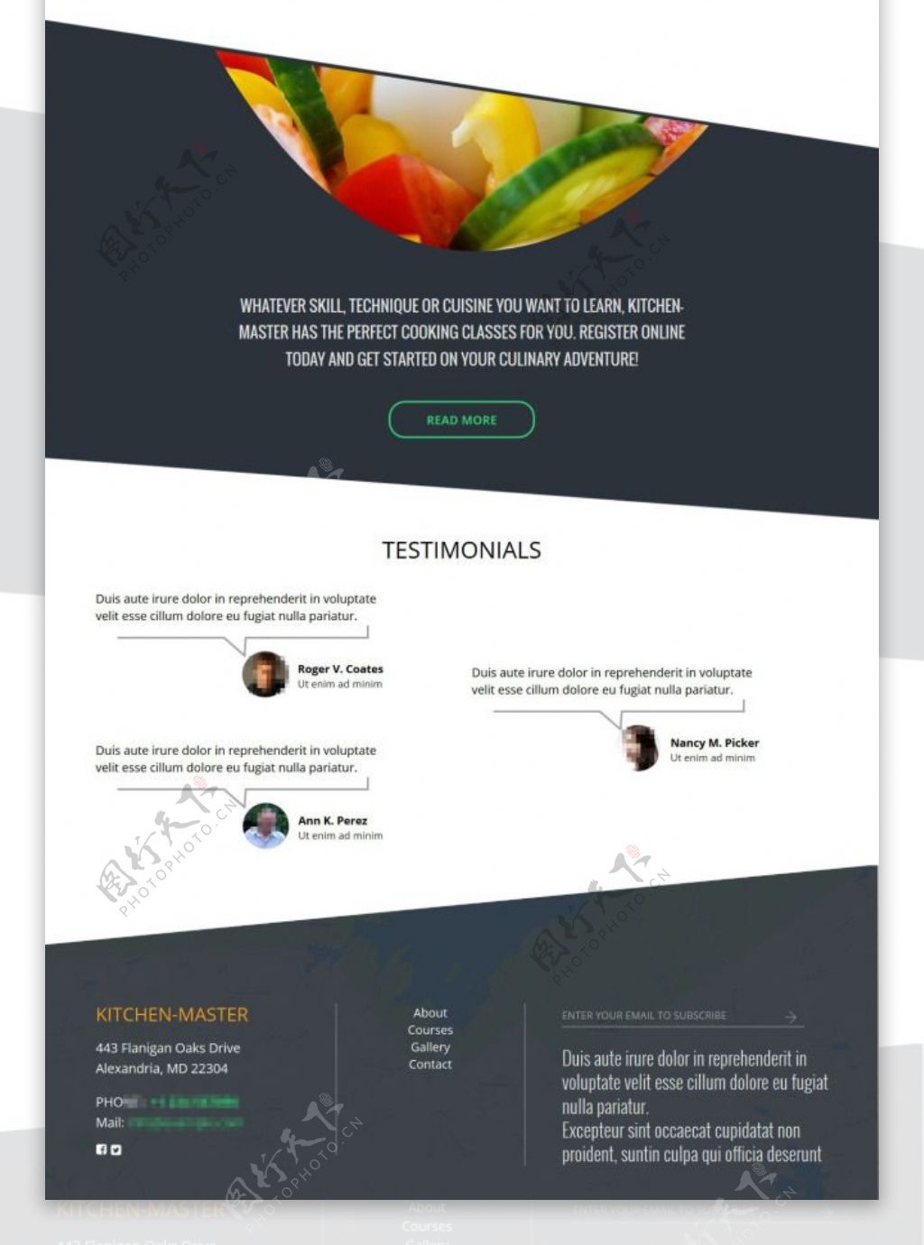 果蔬营养介绍响应式网页模板