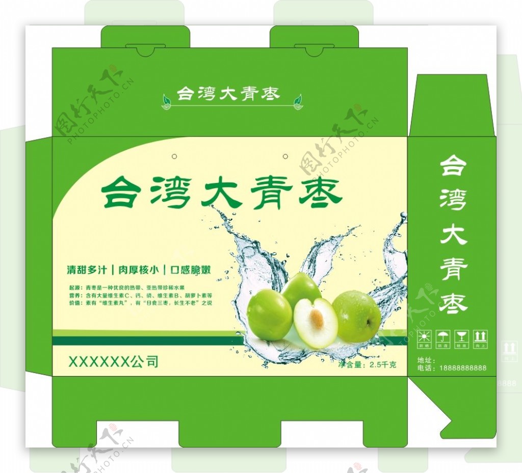 简约的台湾大青枣包装礼盒