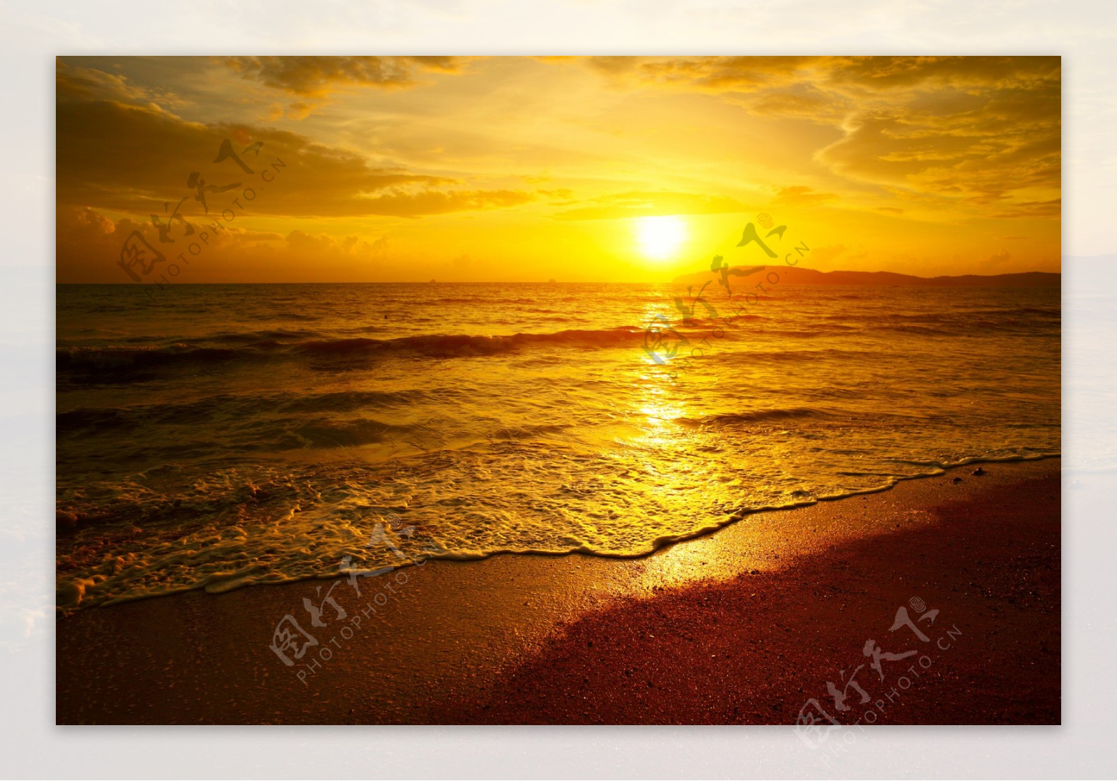 海边日落景观图片