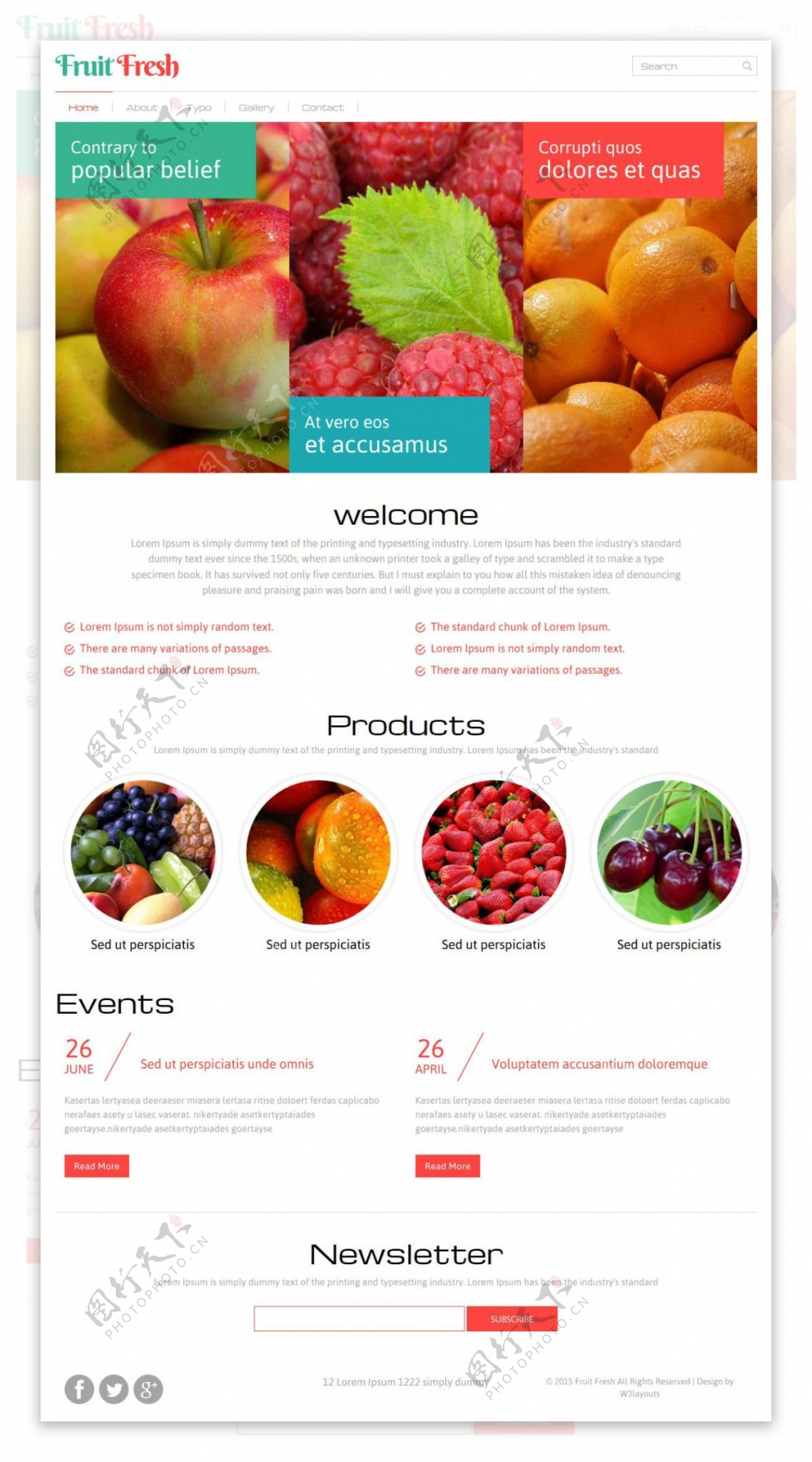 水果农业贸易公司响应式网站模板