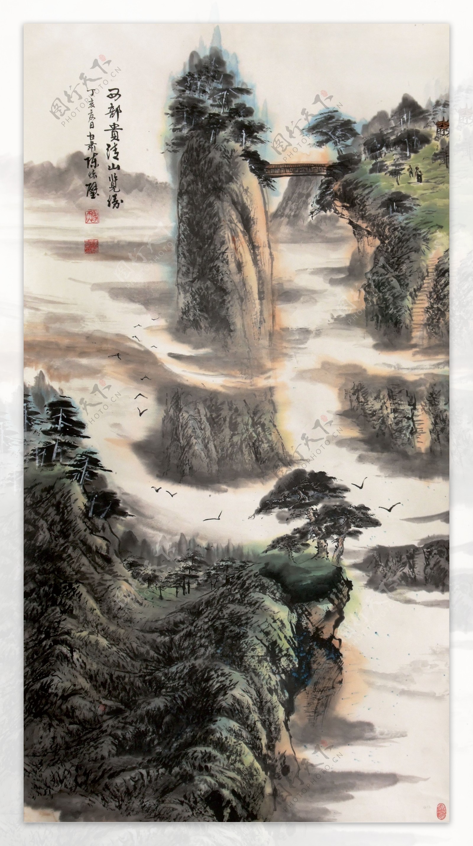 中式山水画装饰画