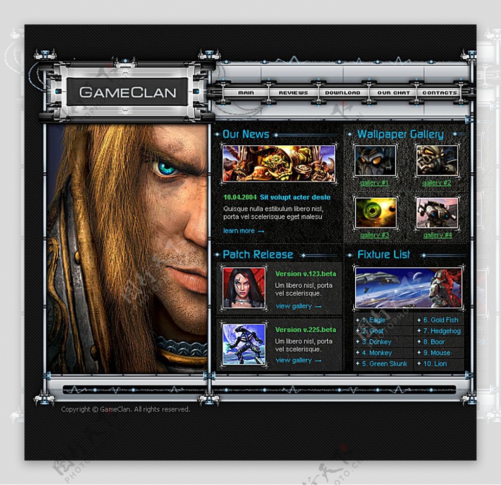 特种游戏网页设计页面图片