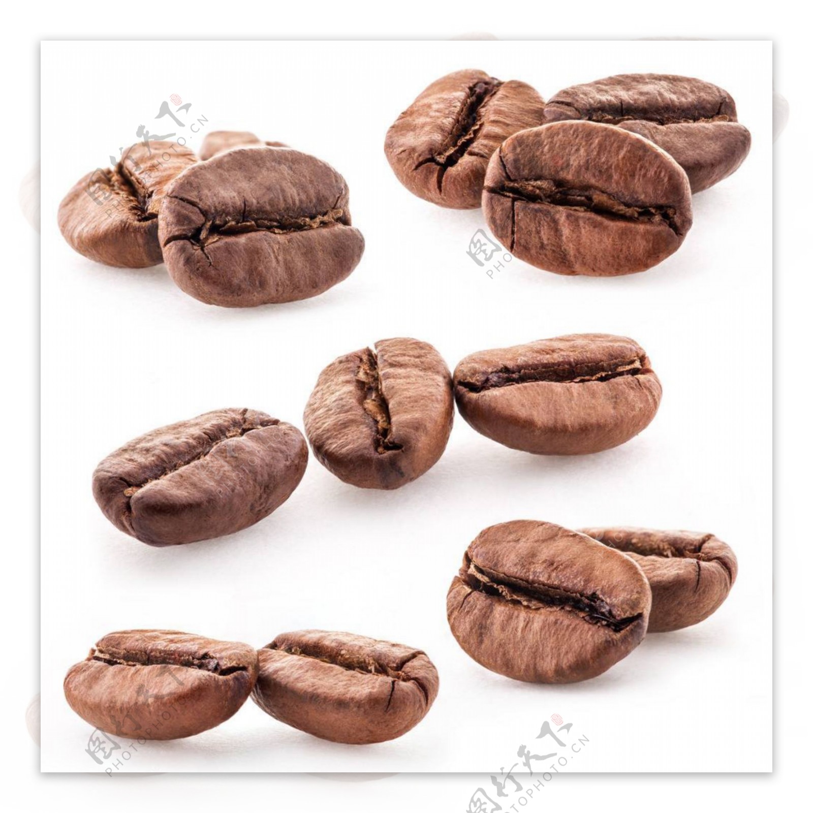 不同形态的高清咖啡豆素材