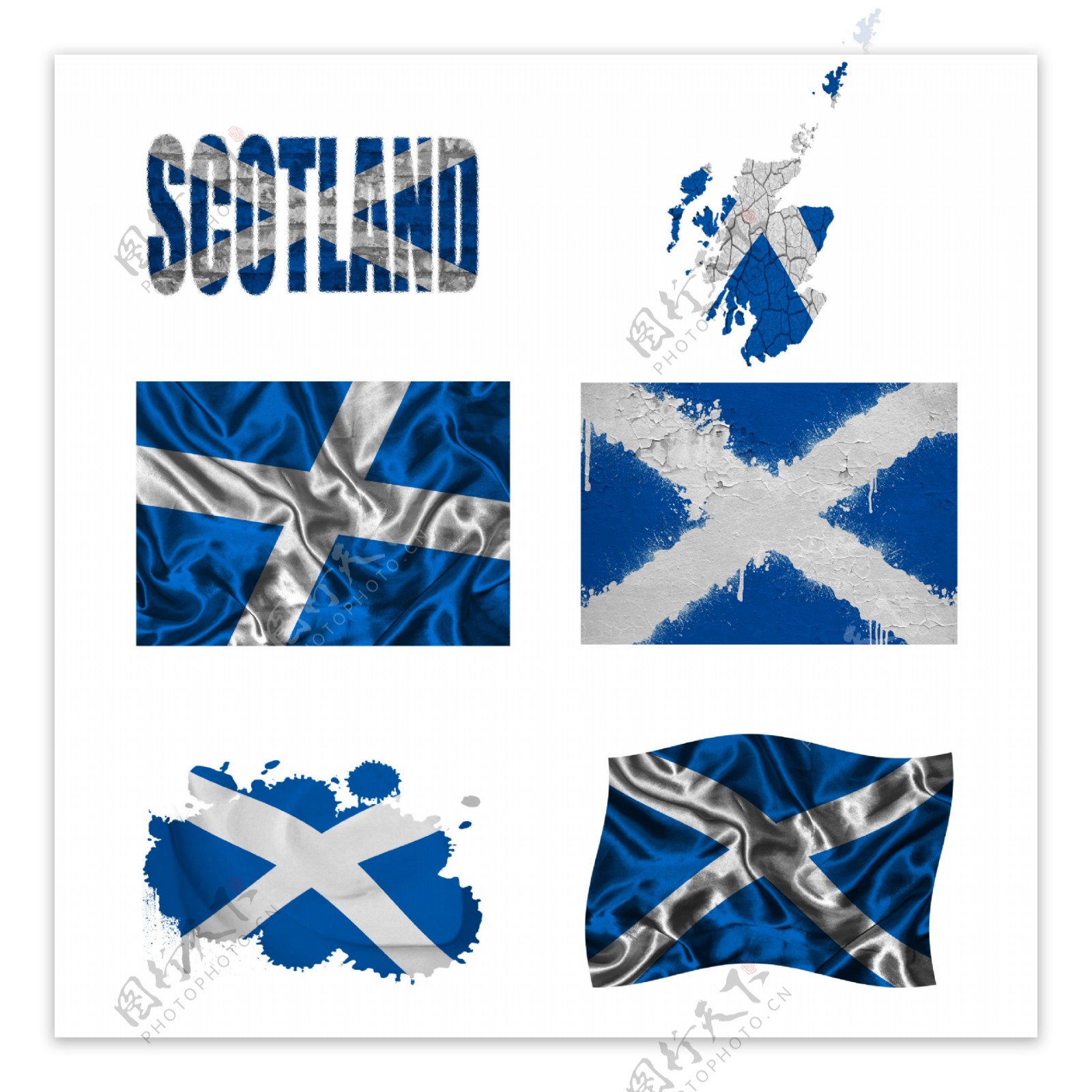 苏格兰国旗地图图片