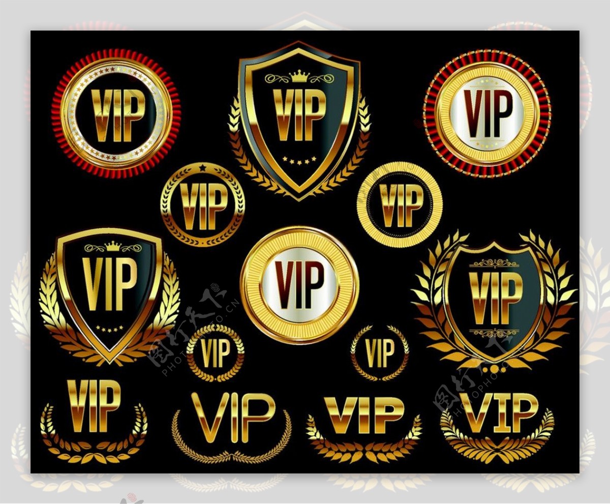 VIP金色质量标签图片