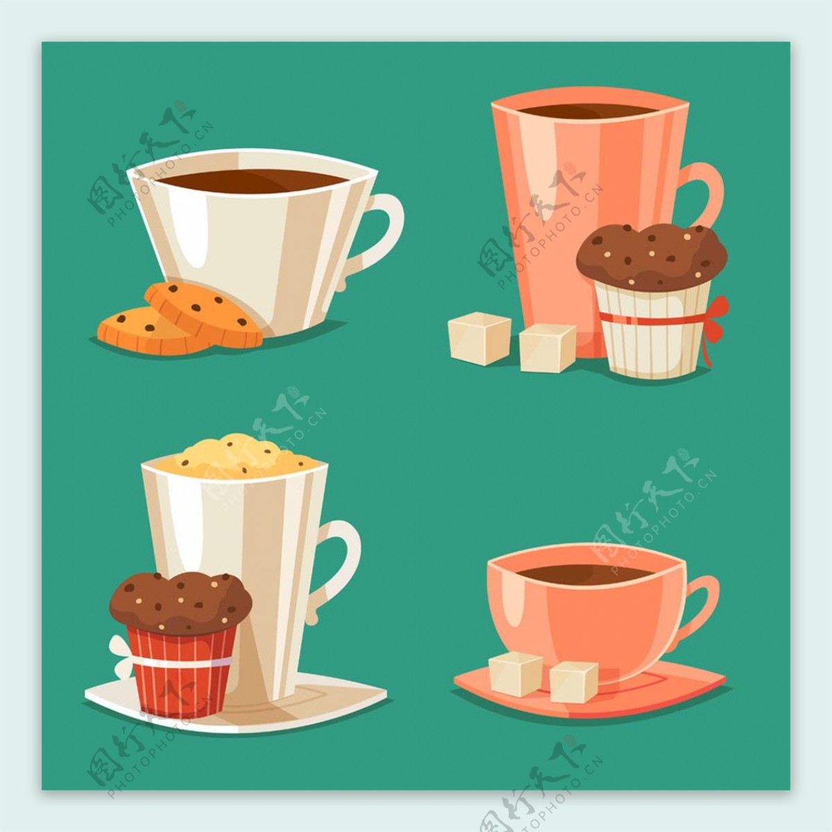咖啡和蛋糕图片