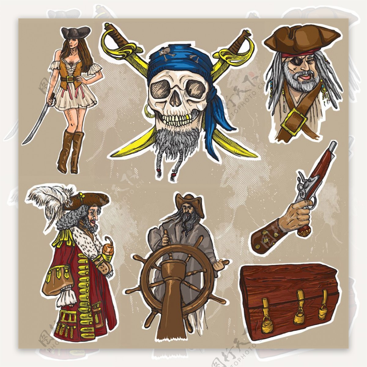 海盗人物图片