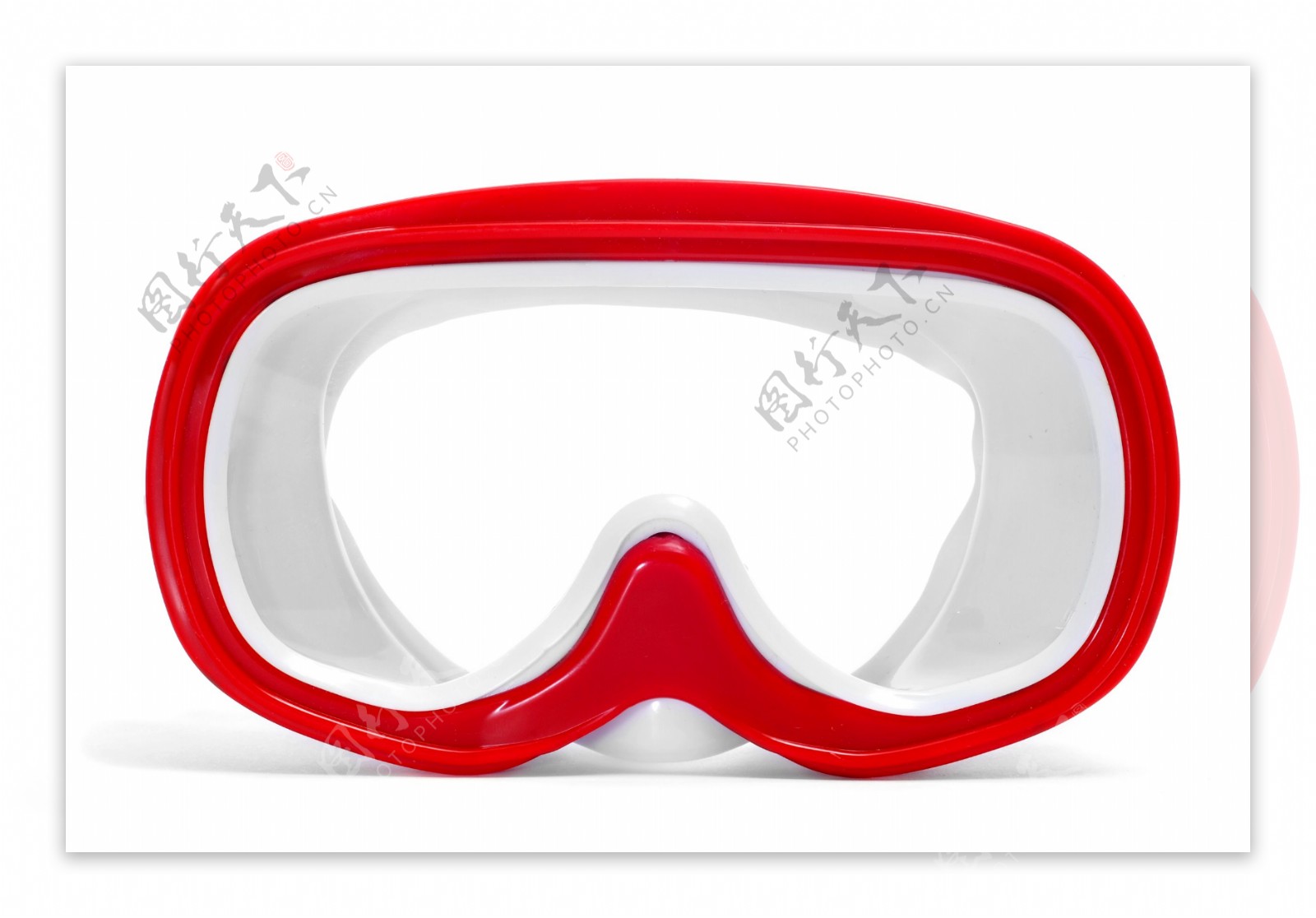 红色潜水眼镜图片
