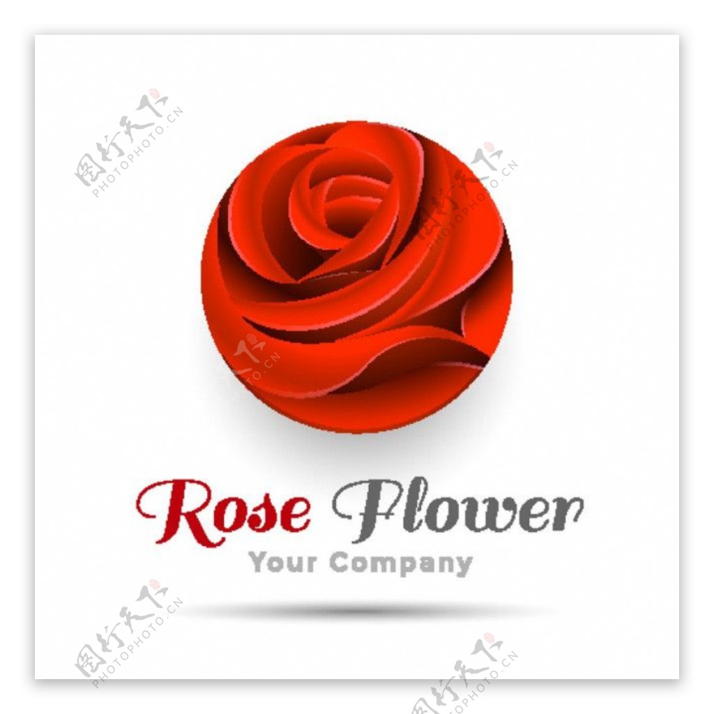 玫瑰花logo图片素材-编号24973225-图行天下