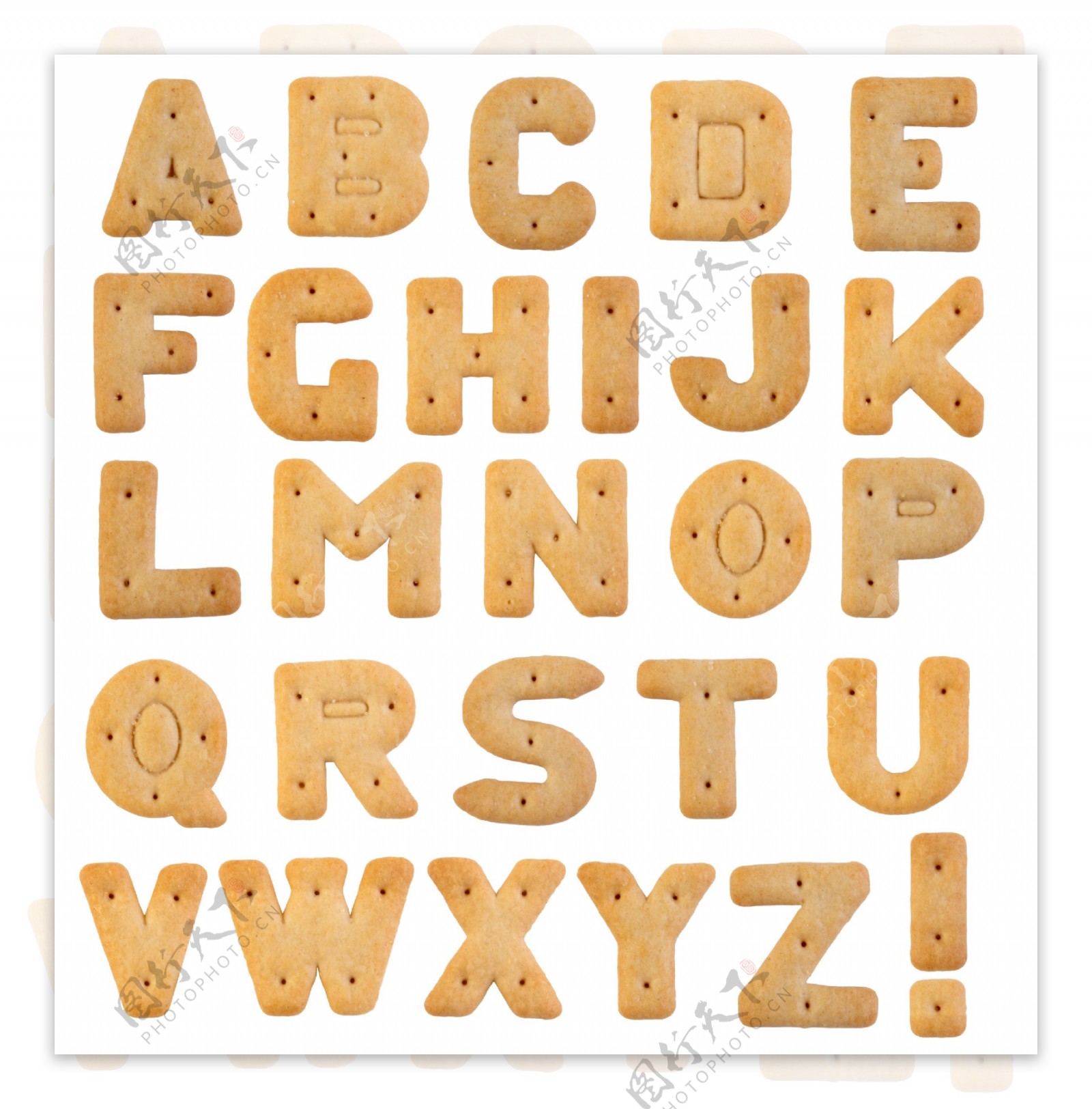 饼干字母设计