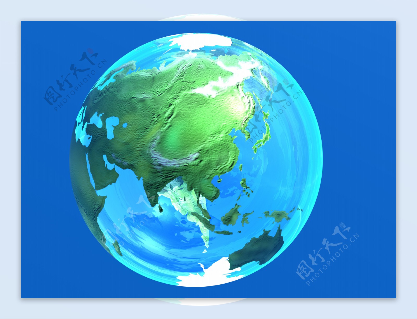 蓝色透明地球图片