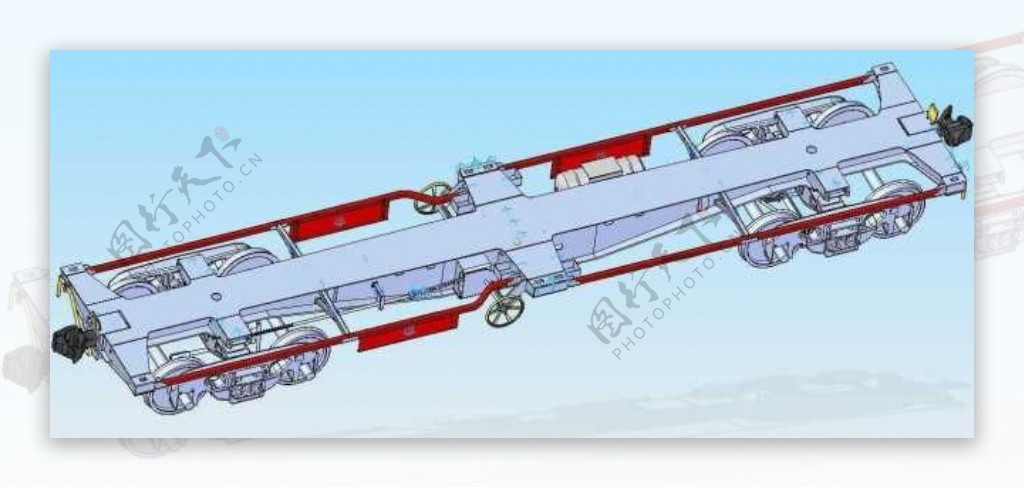 40英尺集装箱骨架运输车机械模型