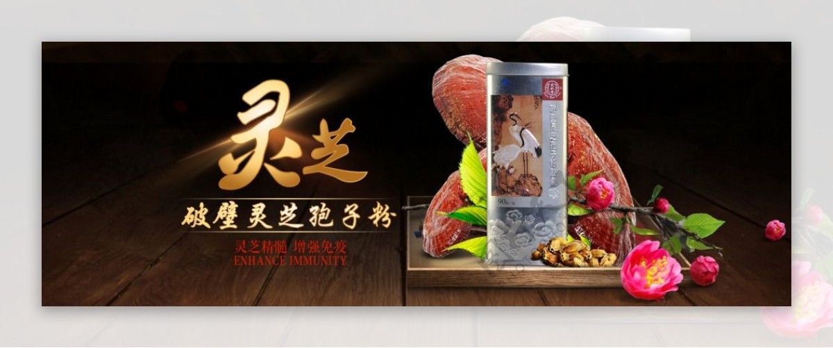 鑫灵芝孢子粉胶囊banner