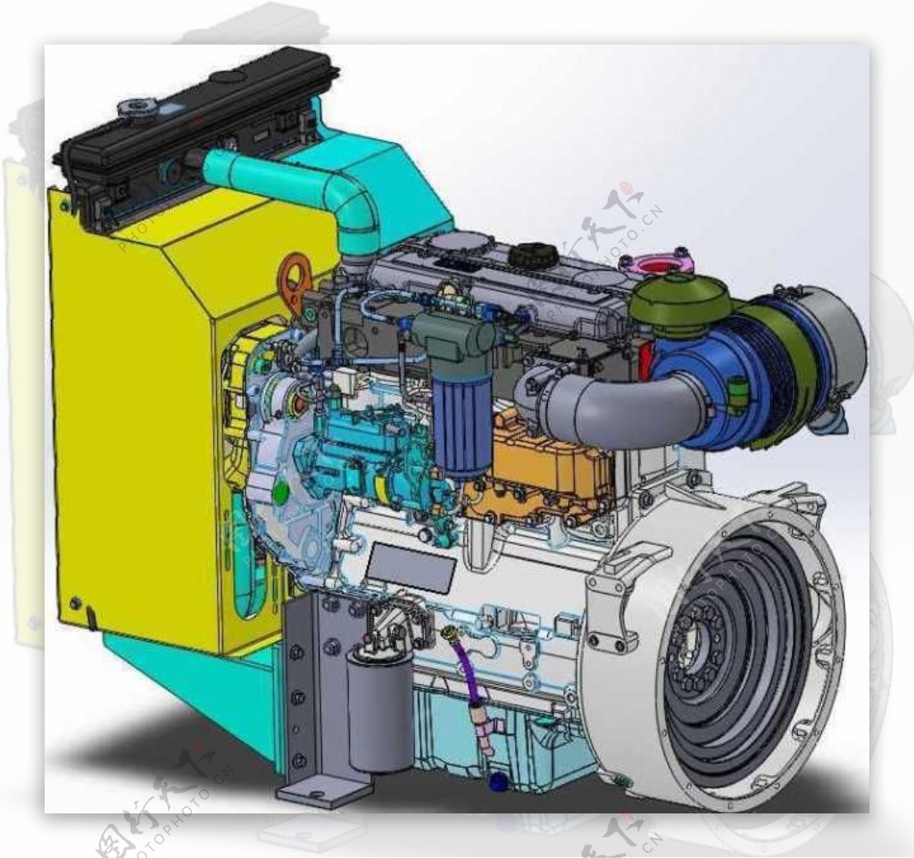 帕金斯柴油发动机机械模型