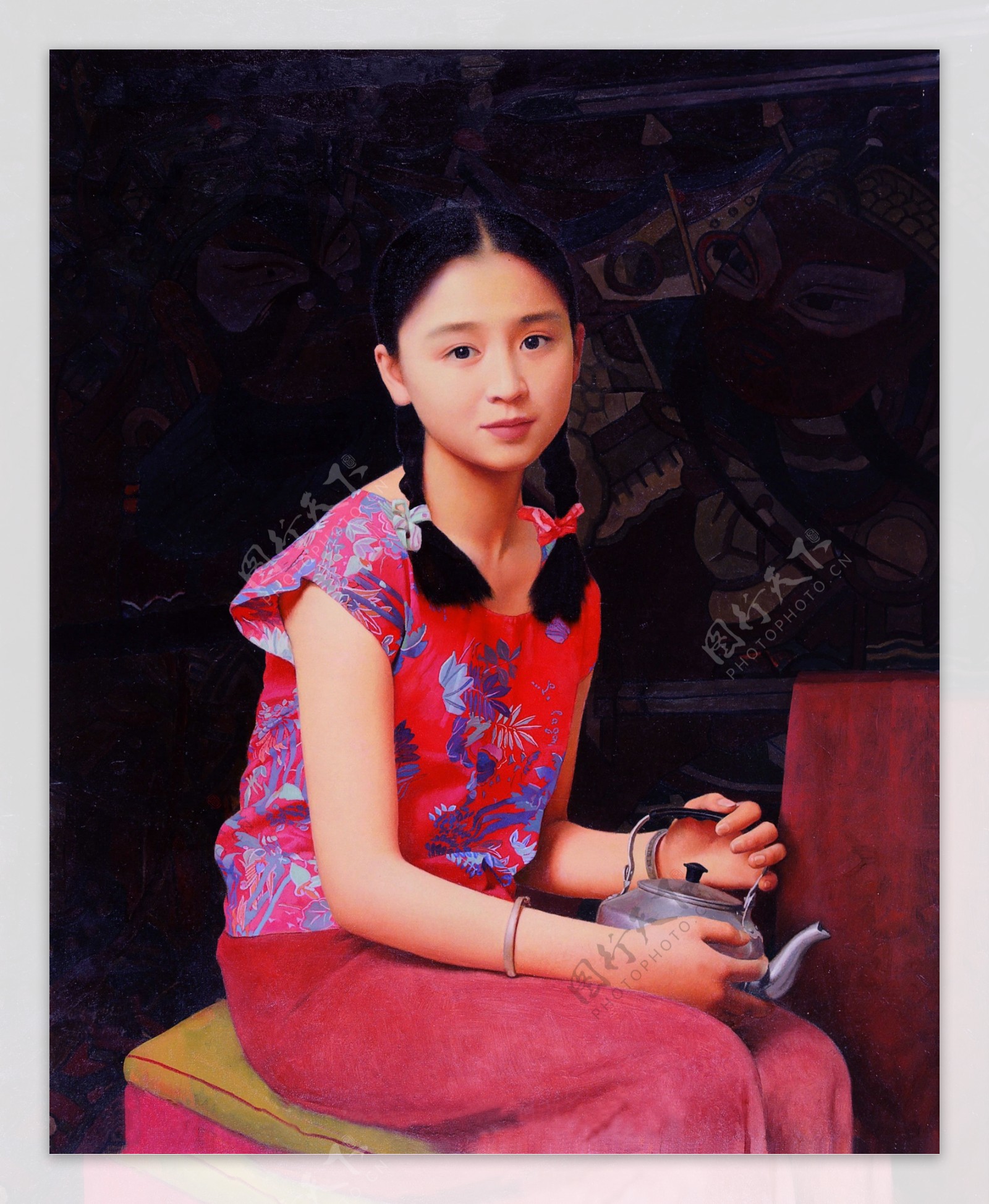 中国油画：记录超唯美的中式小仙女_国画_中国古风图片大全_古风家