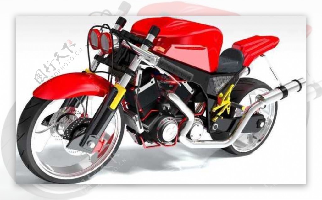 定制摩托车机械模型
