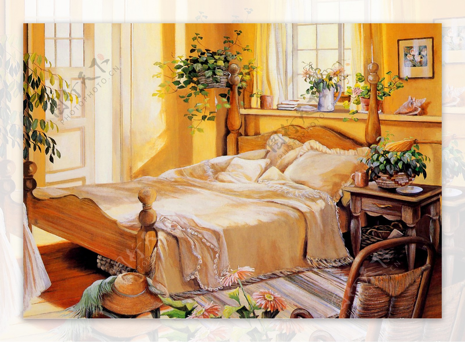 卧室油画