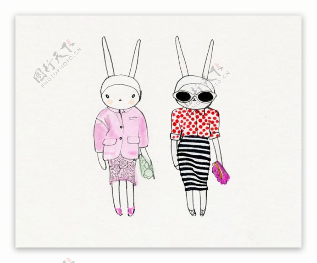 2款时尚兔子装设计图