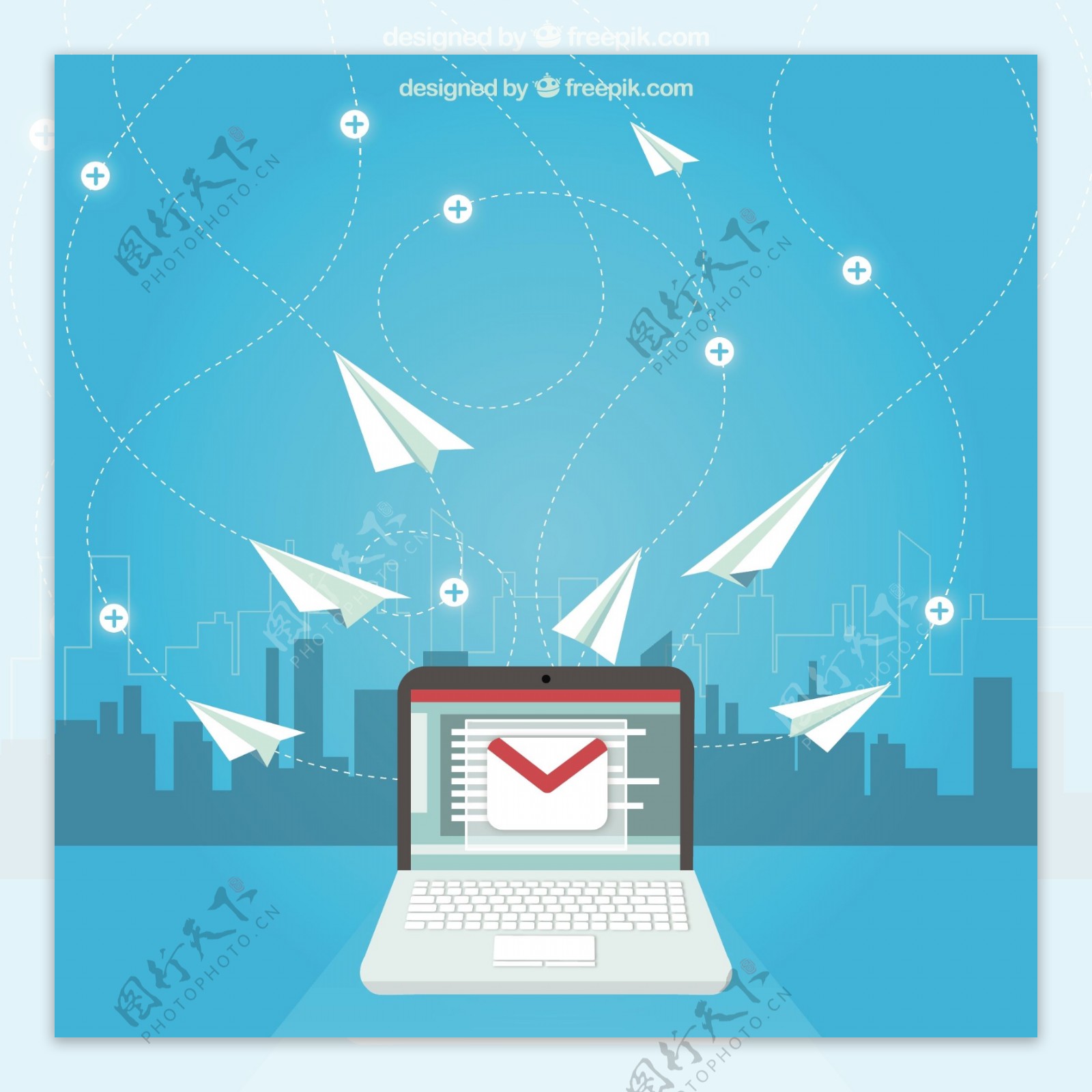 电子邮件概念与纸飞机