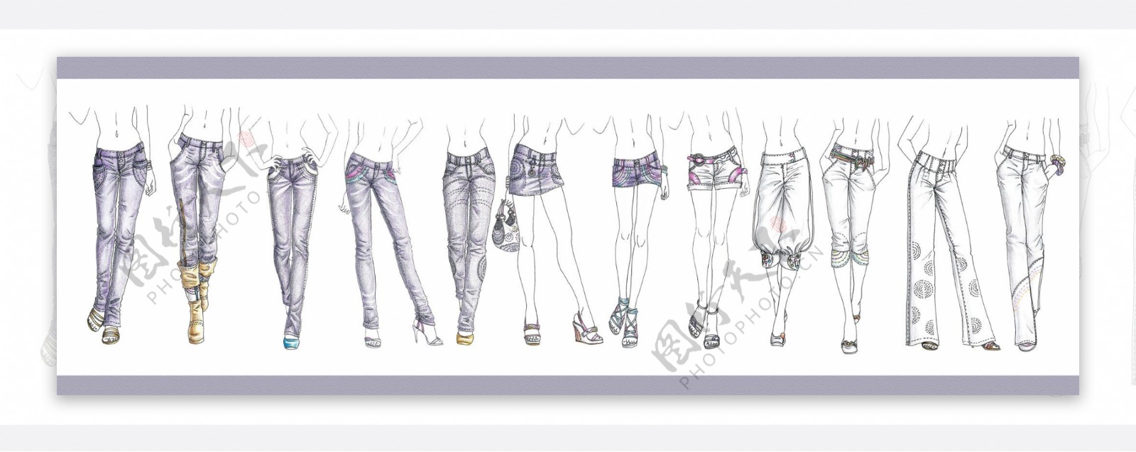 12款女裤设计图