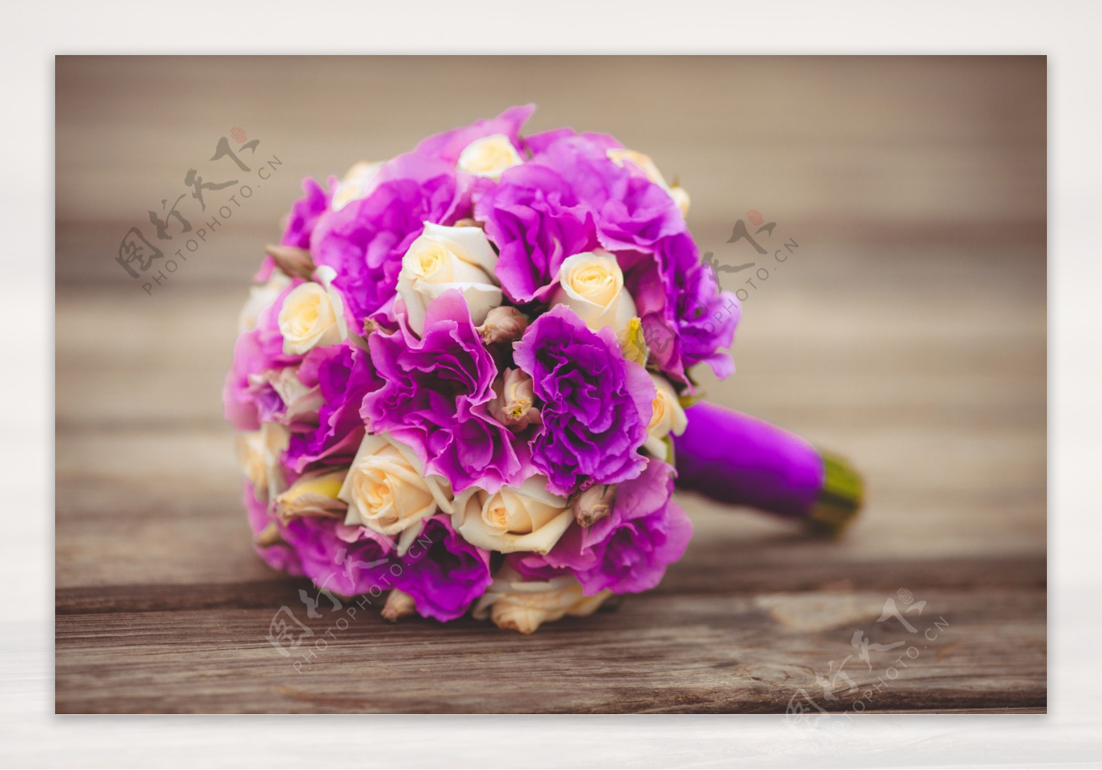 一束紫色花朵图片