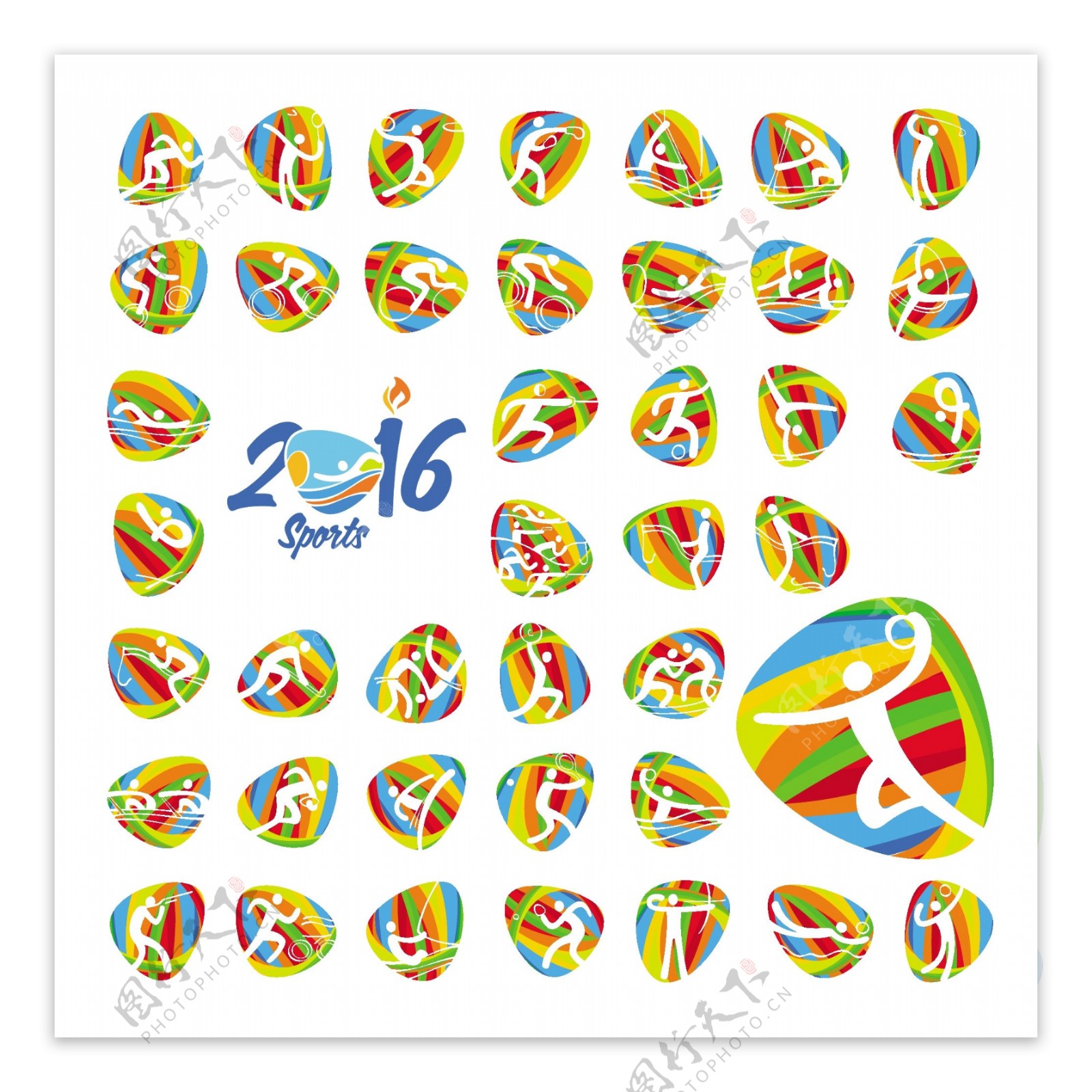 2016届夏季奥运会体育图标集