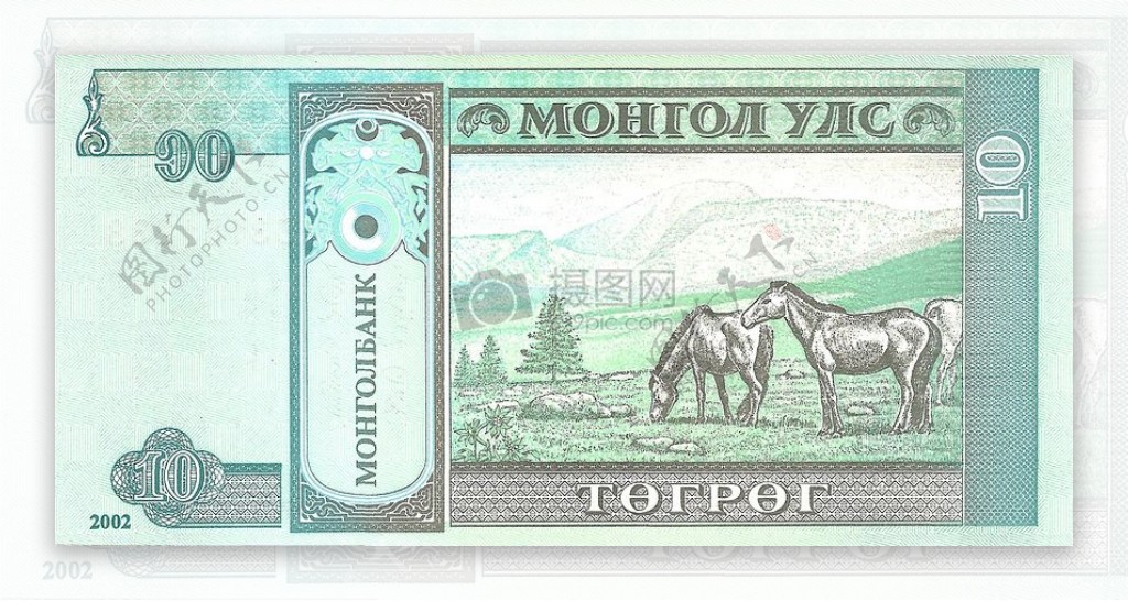 绿色样式的钞票