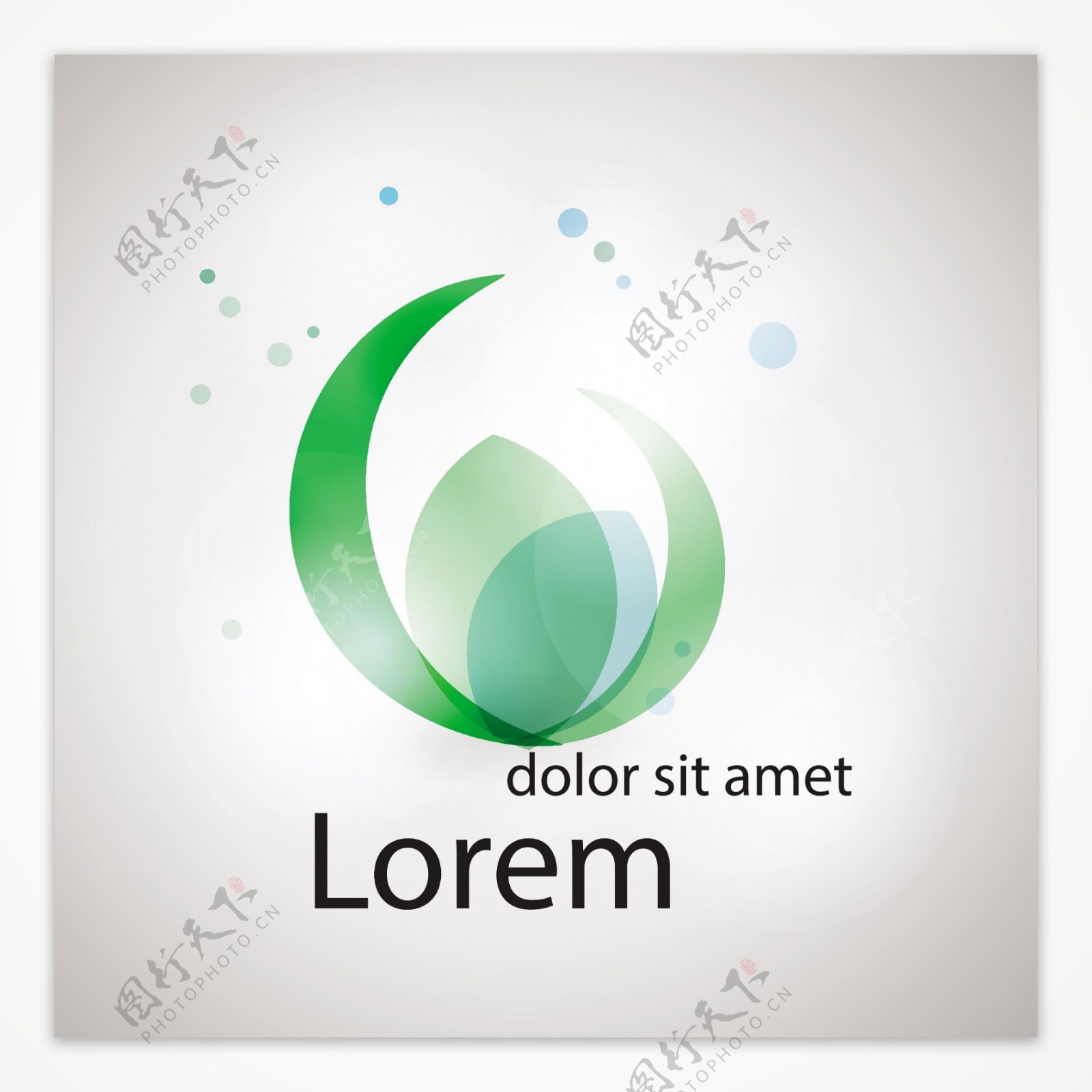 绿色花瓣logo设计