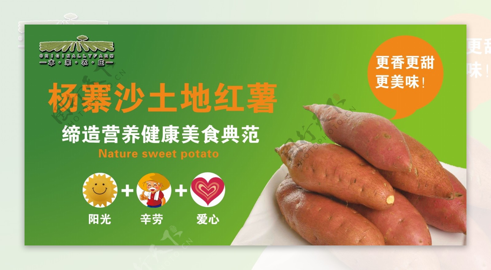 杨寨沙土地红薯宣传海报展板