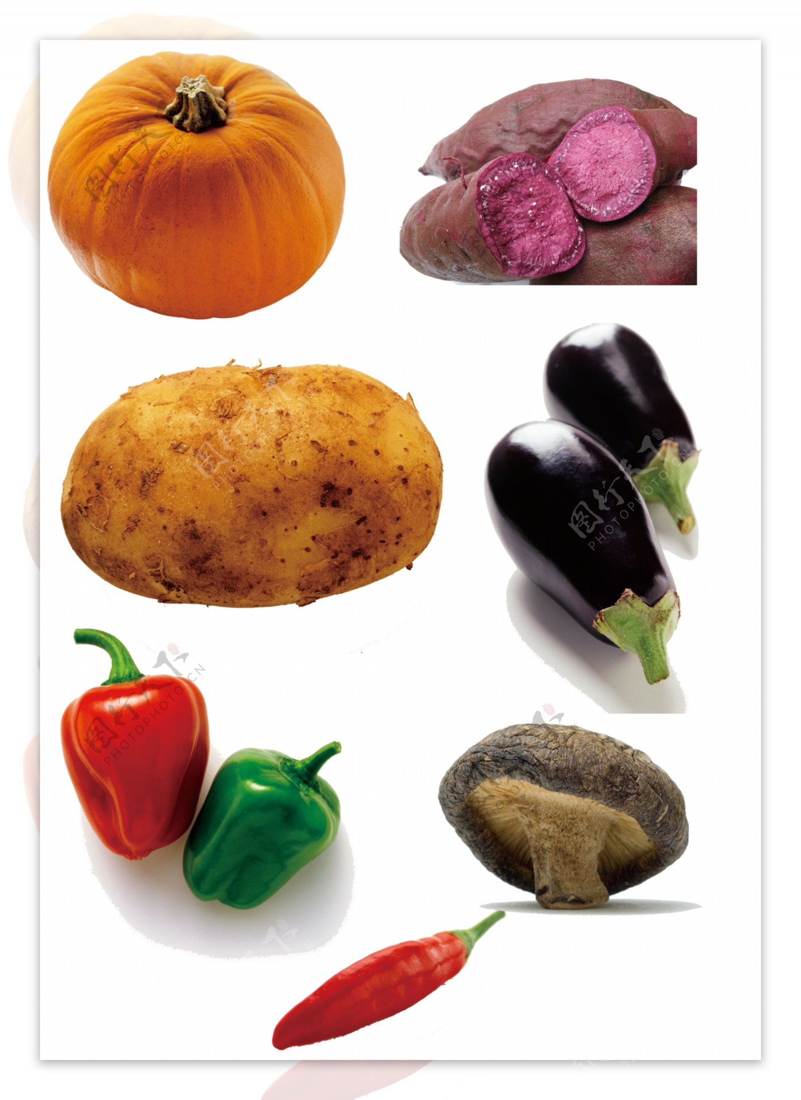 蔬菜素材分层图