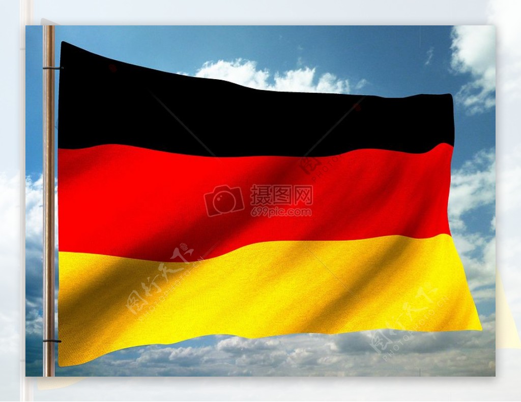 蓝天下的德国国旗