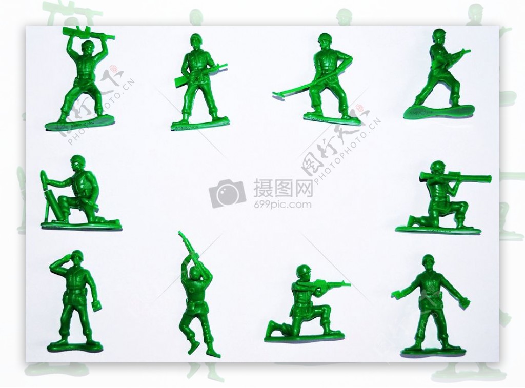 绿色的士兵玩具