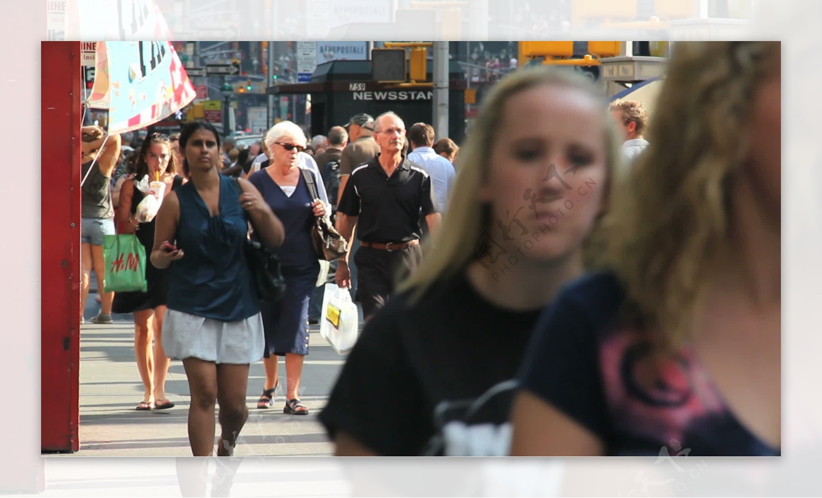 人们走在纽约股票2的录像视频免费下载