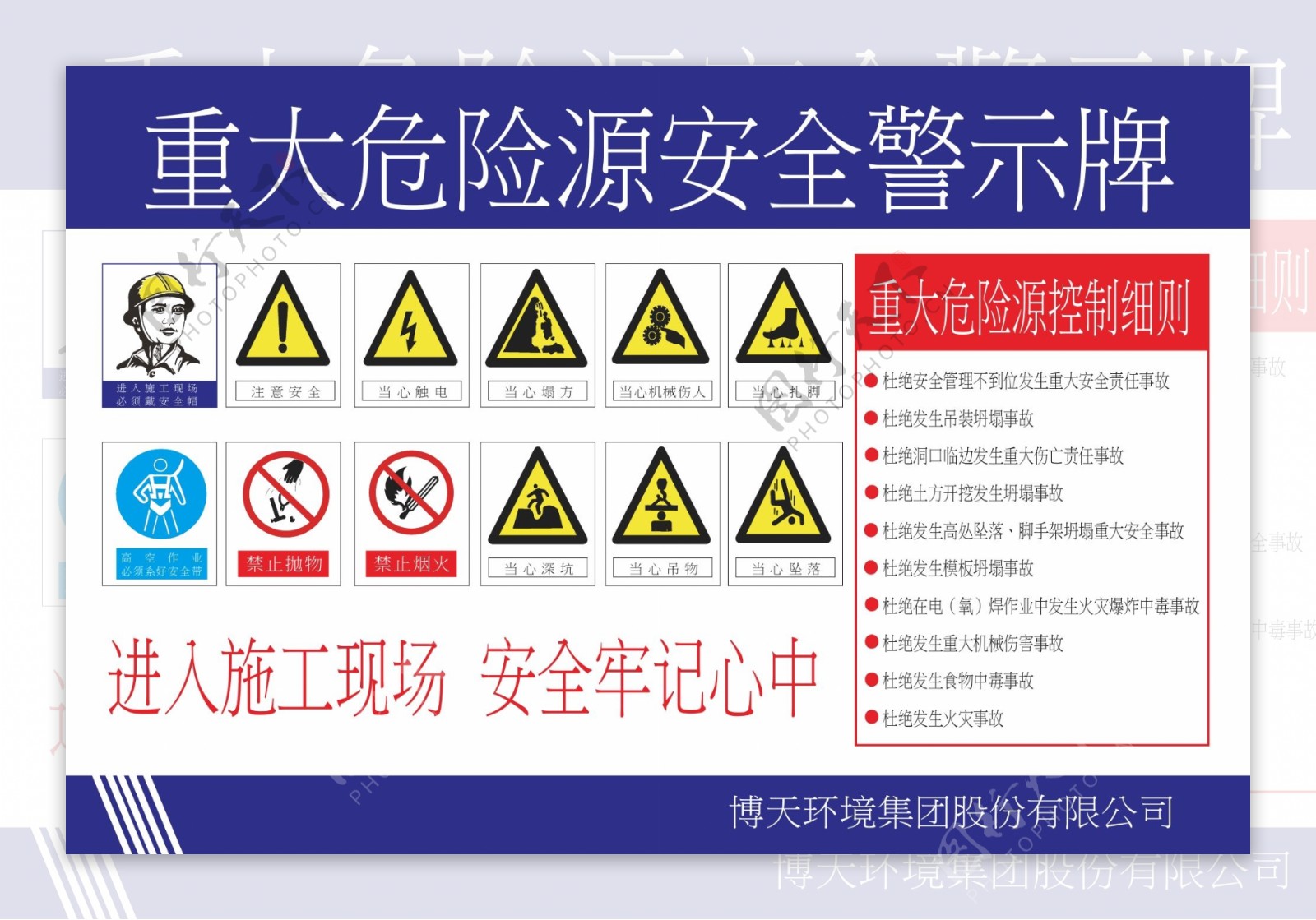 重大危险源安全警示牌