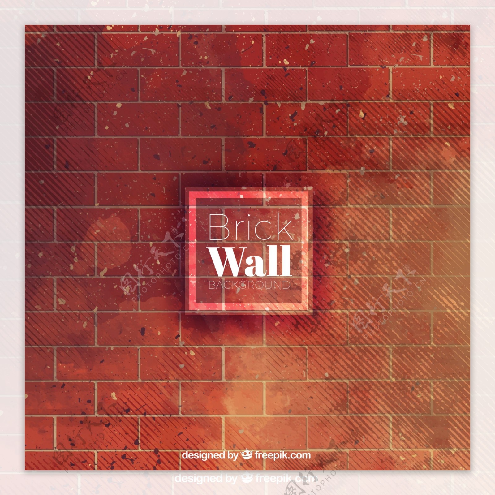 创意红砖墙背景矢量素材