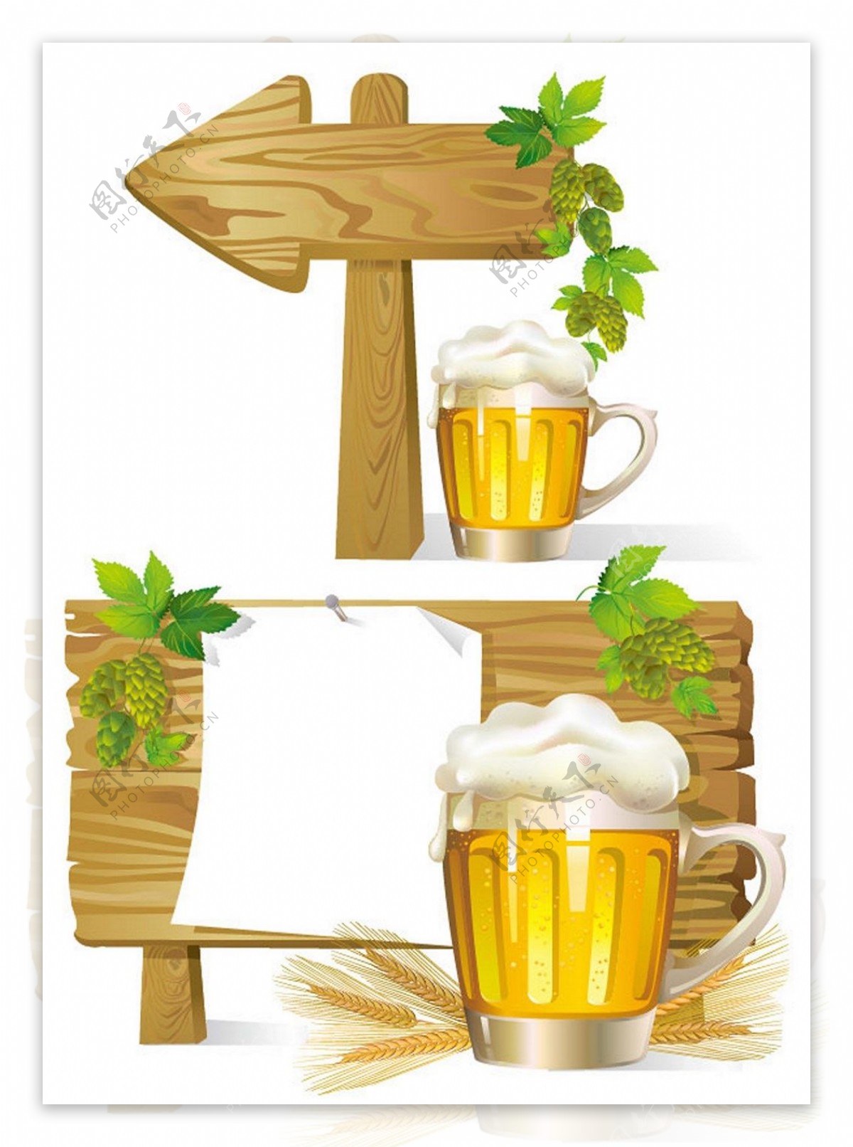 美味啤酒标牌背景图