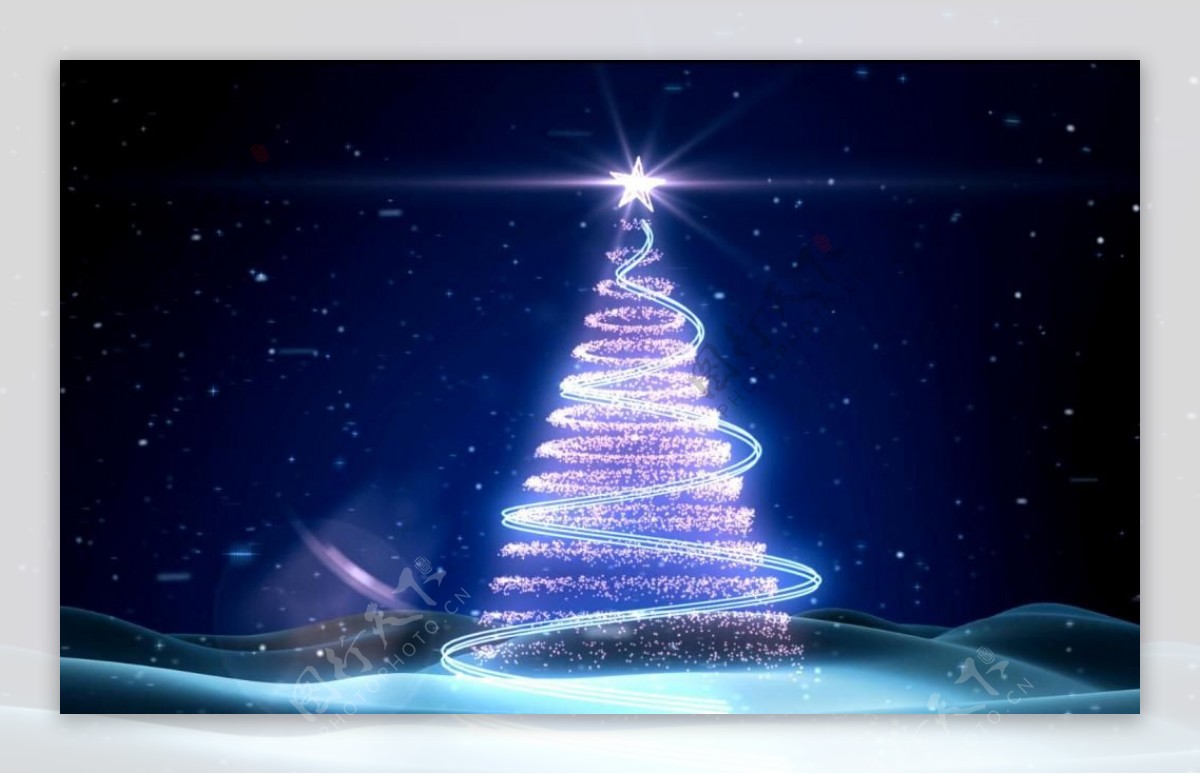 炫丽光条圣诞树