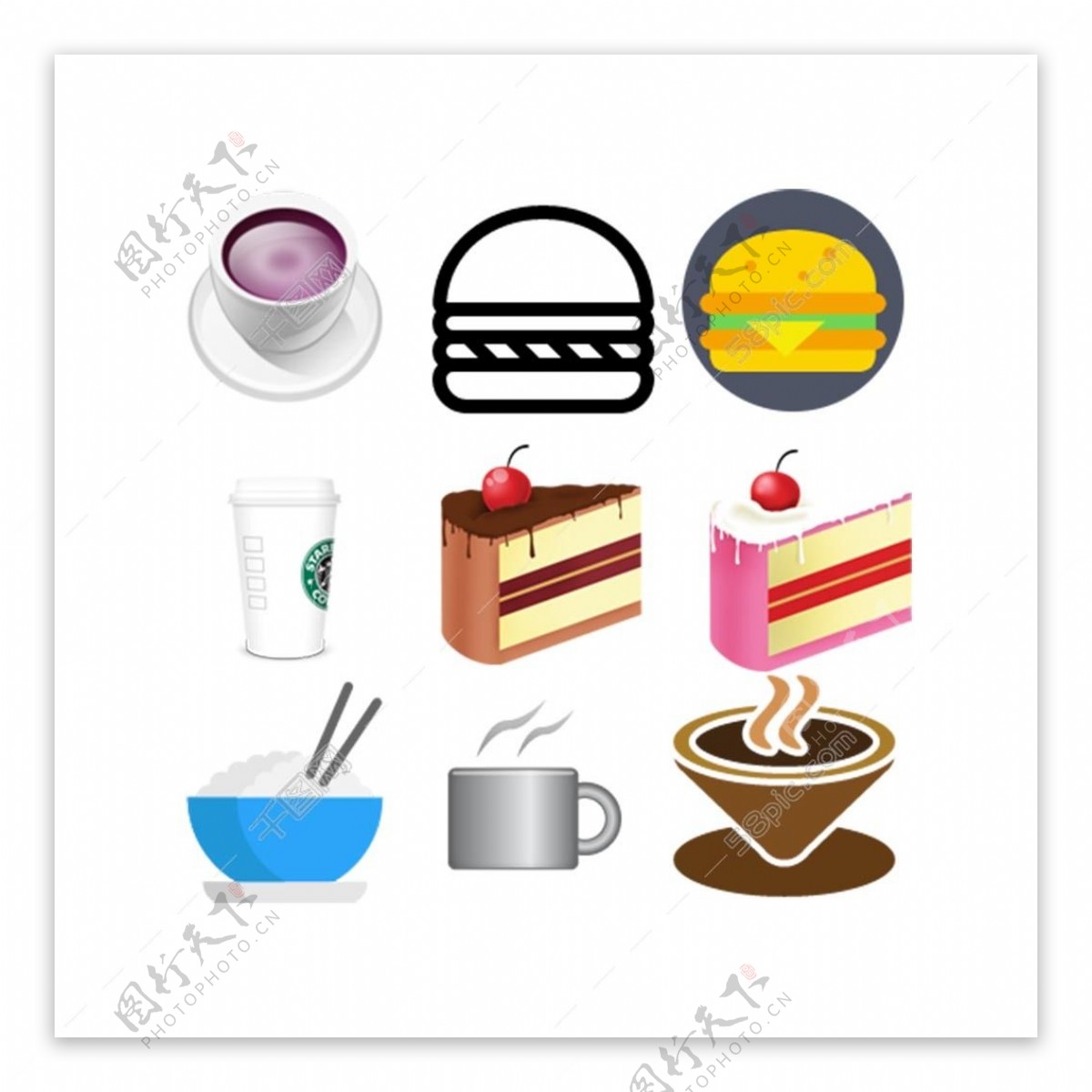 食品厨具简洁矢量icon免费下载