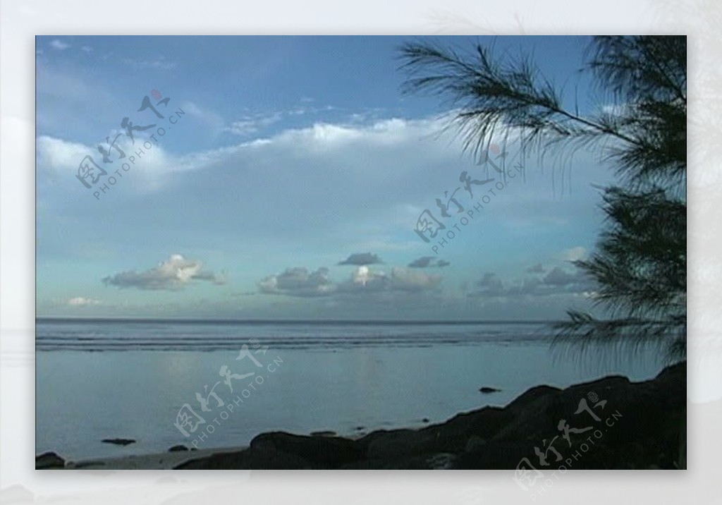 拉罗汤加岛的泻湖与云股票视频视频免费下载