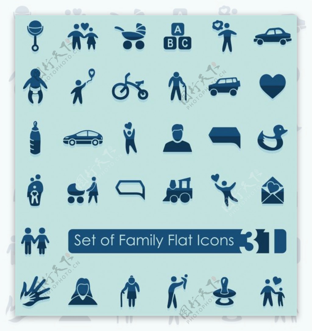 家庭icons设计素材图片