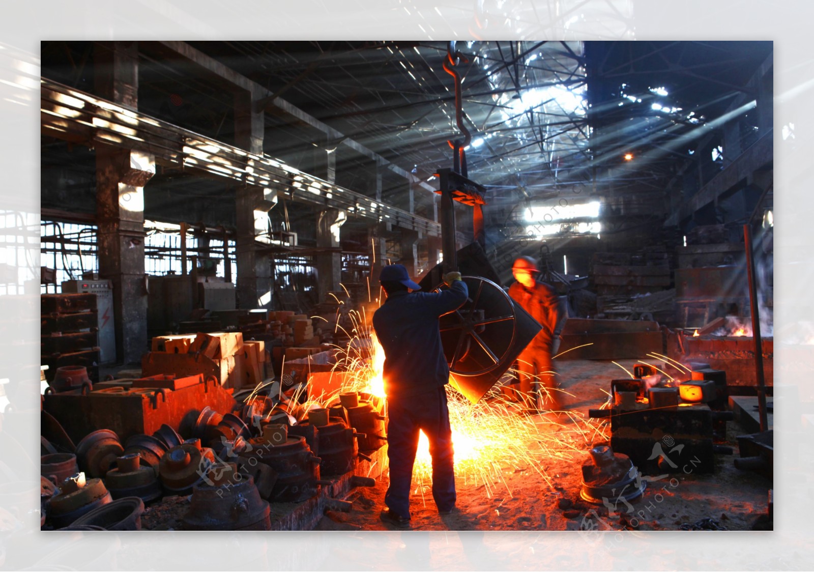 工业生产钢铁厂图片