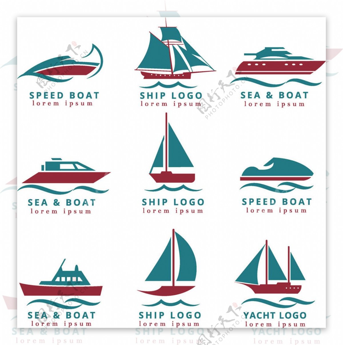 帆船标志图片