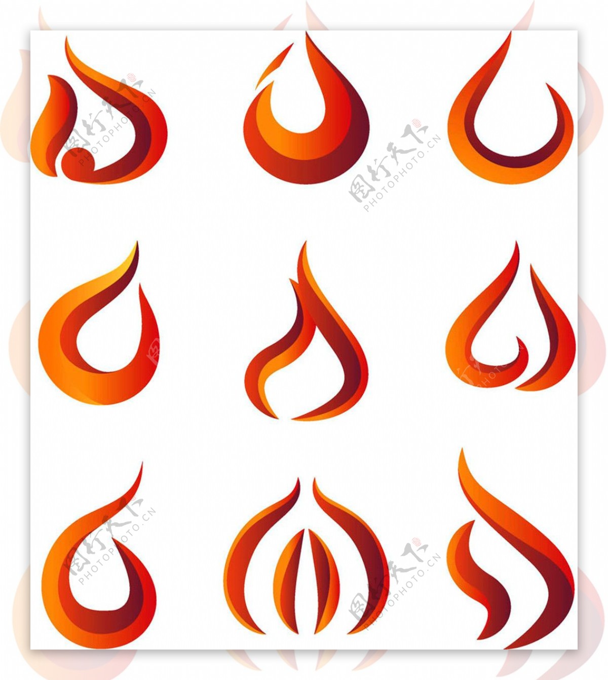 立体火焰标志图片