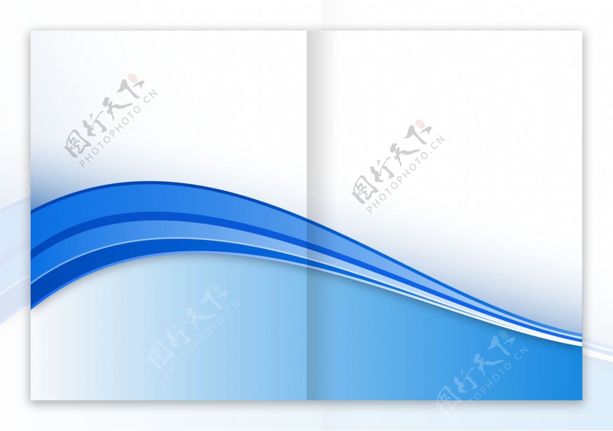 蓝色简洁科技公司画册封面设计