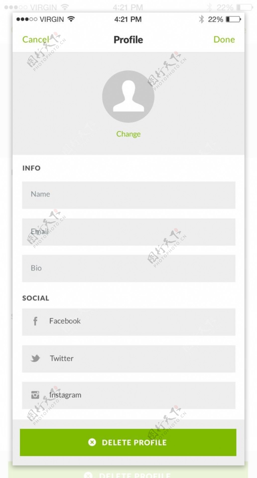 社交app页面设计元素