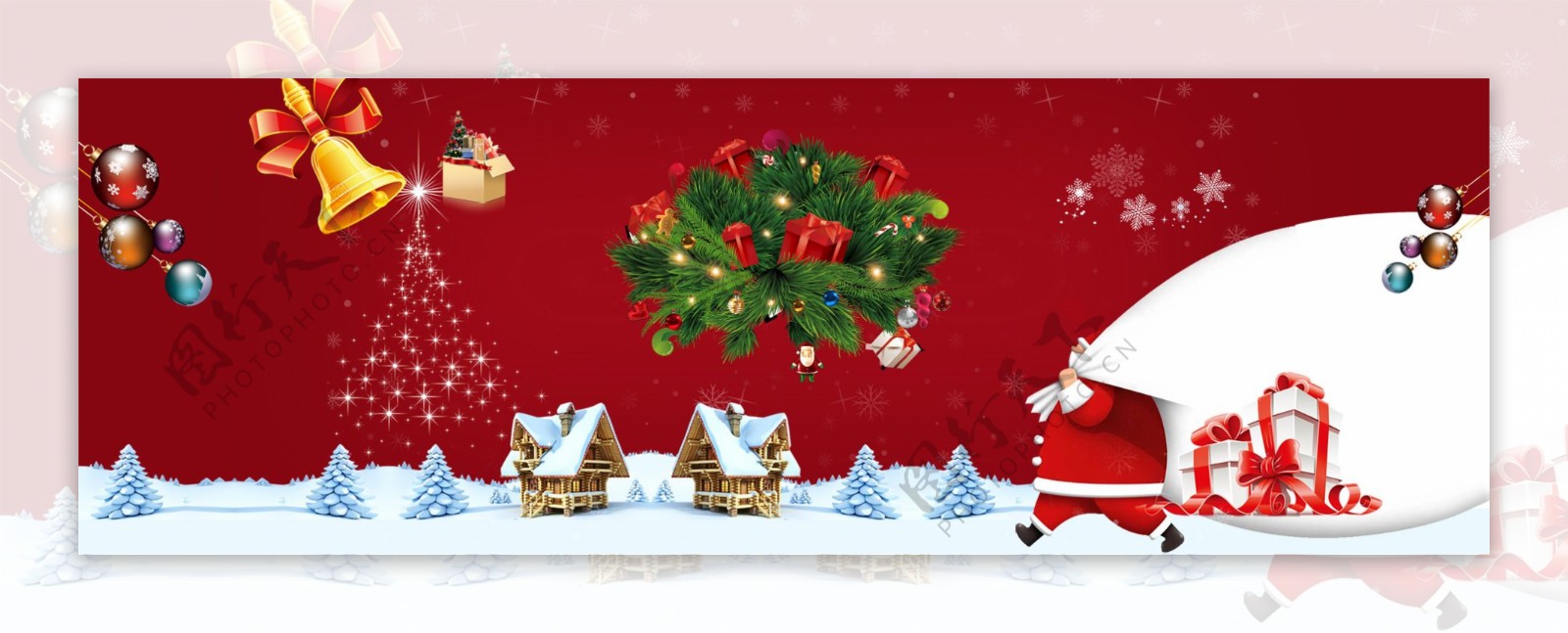 圣诞节Banner背景模板