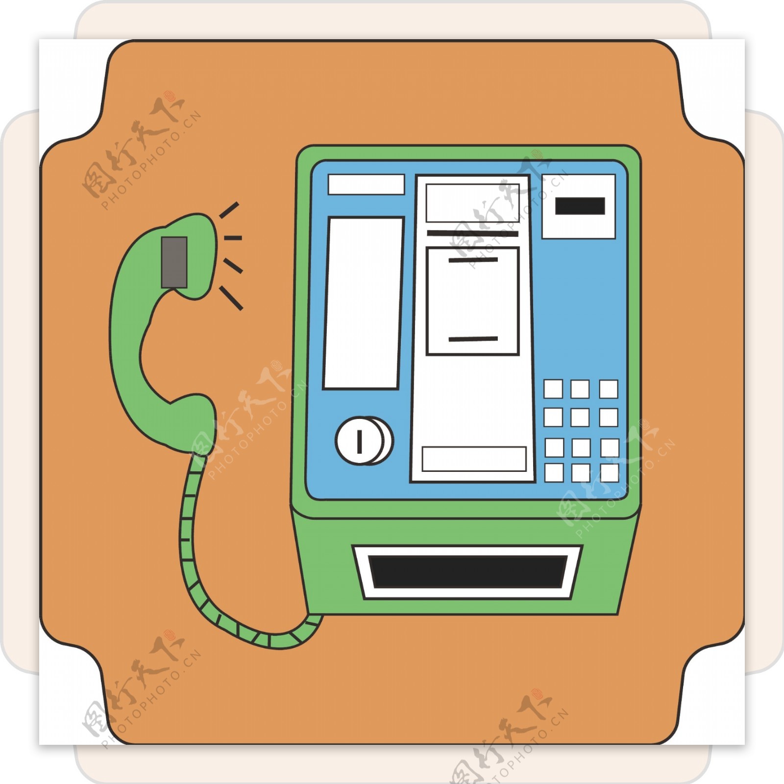 数码宝贝主题手机图标电话设计