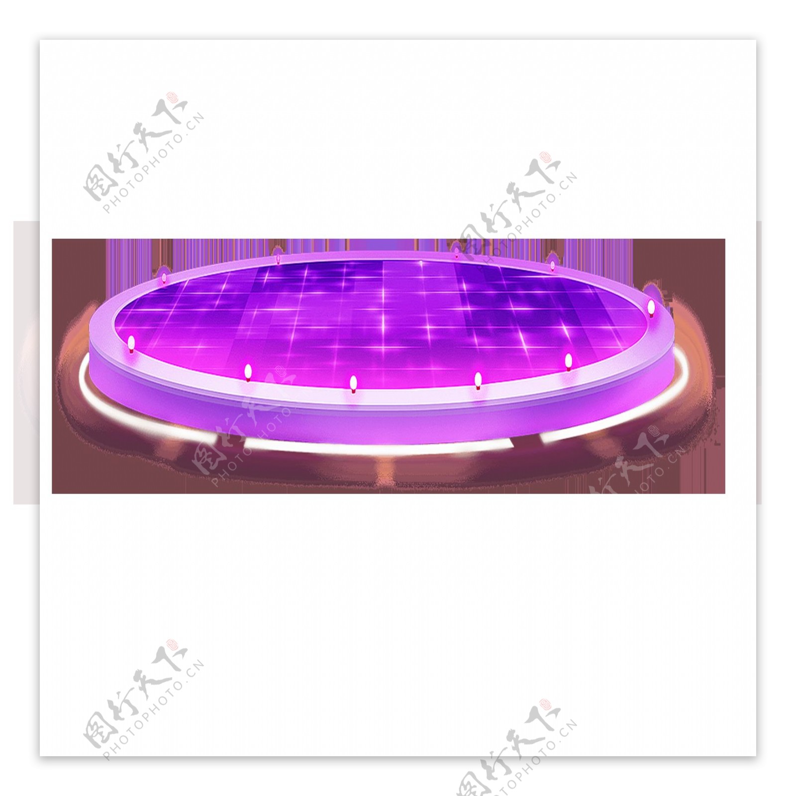 紫色灯光运动场元素