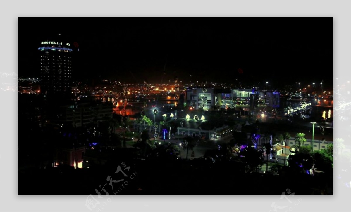 城市建筑夜景灯光视频