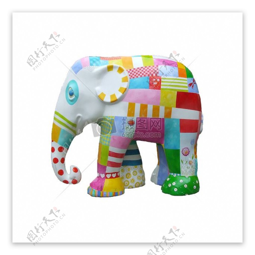色彩斑斓的大象